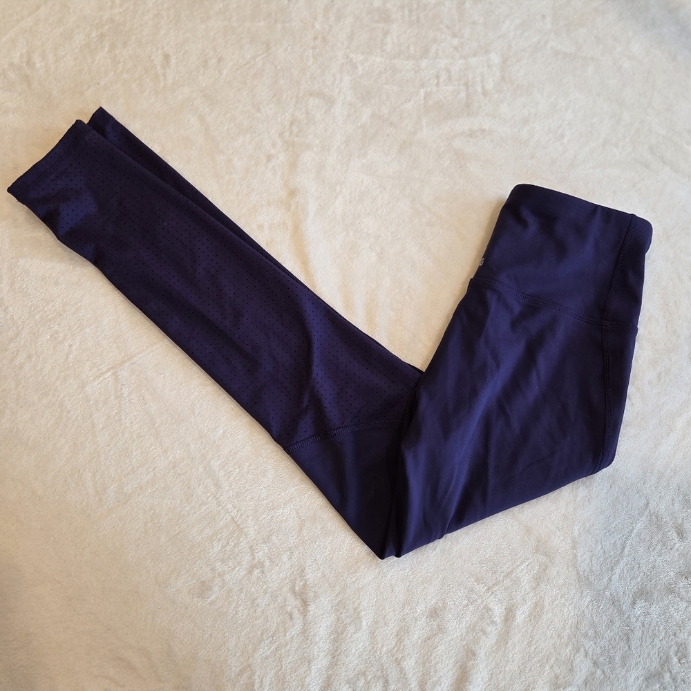 DSG Women's Momentum Perforated 7/8 Leggings - Purple Ink Size XS New Yoga Work - Picture 9 of 12